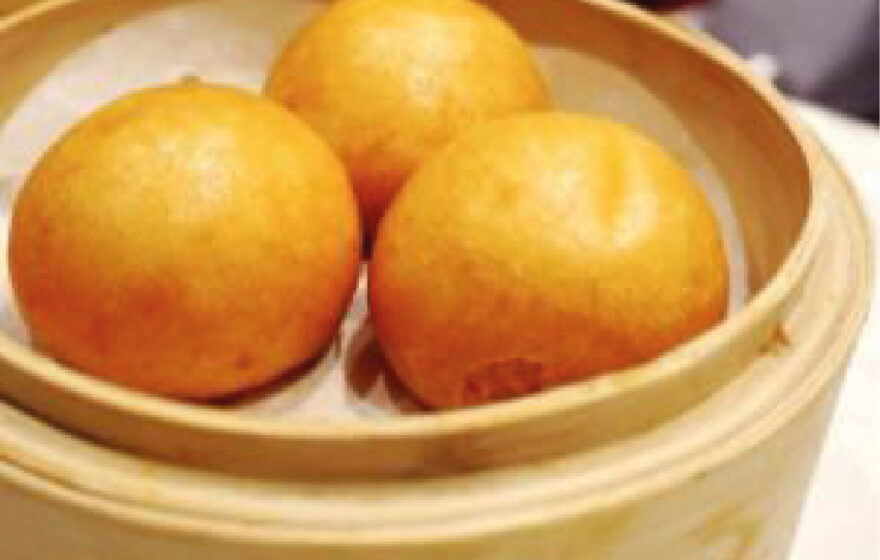 Gebakken Chinese zoete custard broodje